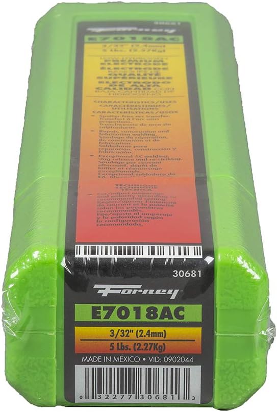 Forney 30681 E7018 AC Welding Rod, 3/32-Inch, 5-Pound