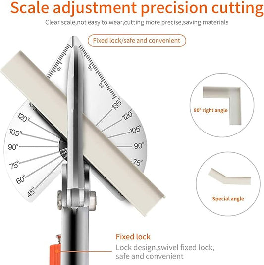SK5 Steel Angle Shears Replacement Blade, Multifunctional Angle Scissors, 3pcs Miter Trim Cutter for 45-135 Degree Cuts