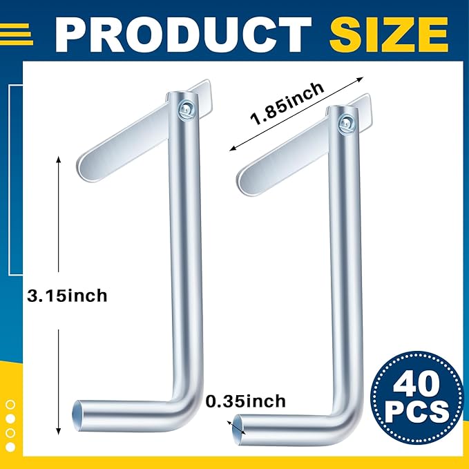 Tandefio 40 Scaffolding Toggle Pins Galvanized Steel Scaffold Locking Pins for All Purpose Use
