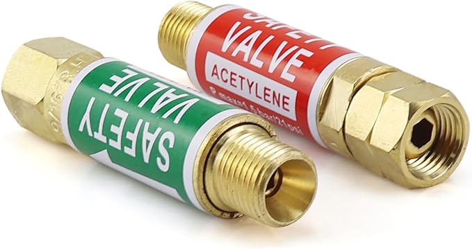Oxygen Acetylene Flashback Arrestors Set 2-Set, Torch End - Standard "B" 9/16-18UNF Threads Size