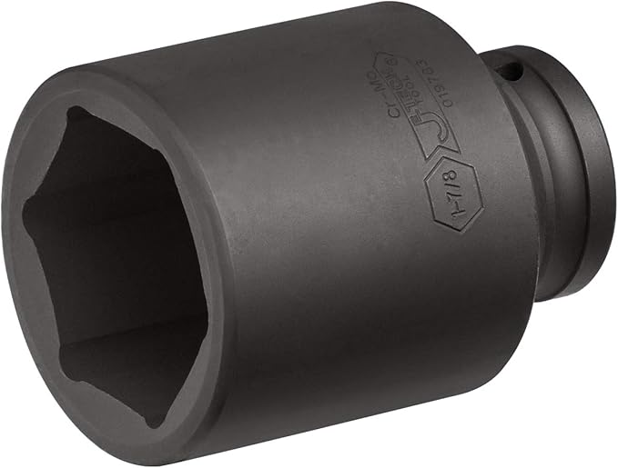 Jetech 3/4 Inch Drive 1-7/8 Inch Deep Impact Socket, Made with Heat-Treated Chrome Molybdenum Alloy Steel, 6-Point Design, SAE