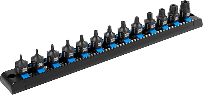 toolant 3/8"drive impact torx bit socket set 13PCS,Hex Drive,TT10-TT70, S2 Steel Air Drive Torx Socket set,Impact Grade竊똀nti-Roll Design