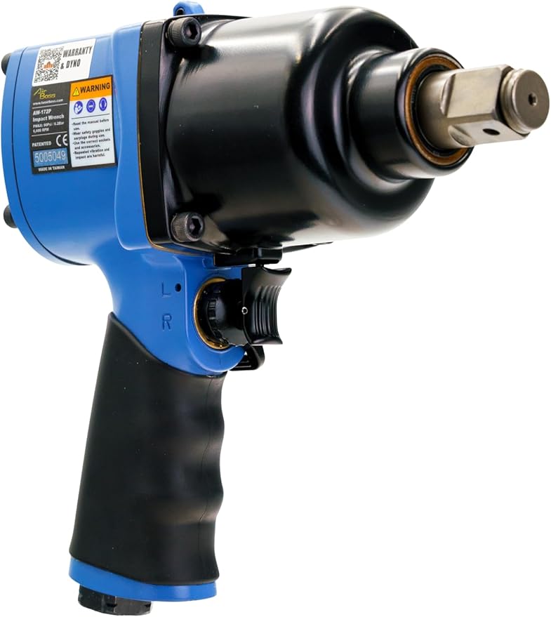 Airboss AW-172 3/4" US Germany Award Winning Premium Air Impact Wrench Heavy Duty 2000 ft-lb Nut Busting Torque 8.5 Pounds Award-Winning Design Lightweight High Performance