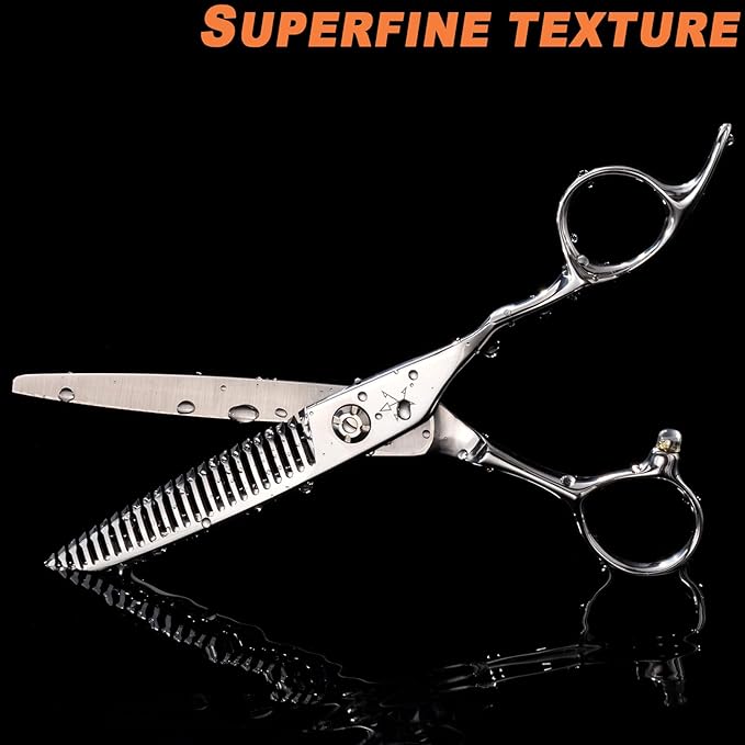 High-end Professional Hair Cut Thinning Scissors Hair Cutting Teeth Shears Barber Hairdressing Texturizing Scissor Extremely Very Sharp 6 Inch Stainless Steel Alloy For Men Women Salon& Home
