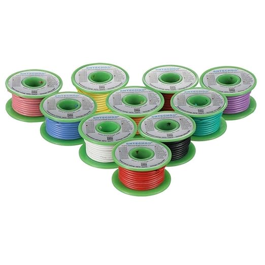 BNTECHGO 18 Gauge Silicone Wire Kit 10 Color Each 25 ft Flexible 18 AWG Stranded Tinned Copper Wire