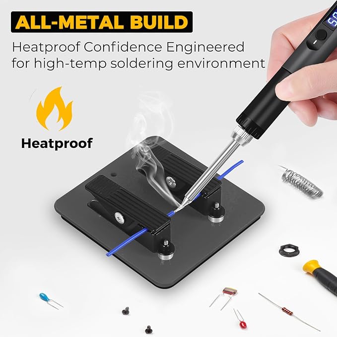 Magnetic Helping Hands Clamp Metal, Adjustable Third Hand Soldering Holder Stand For Small Electronics, Hobby DIY, Craft, Jewelry, PCB Repair Solder Aid Station