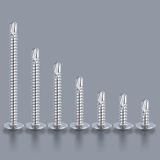 Wensilon竊?00pcs竊?8횞1?쓋or Sheet Metal Self-Tapping Screws 410 Stainless Steel Truss Head High-Strength Quick Tapping Screws