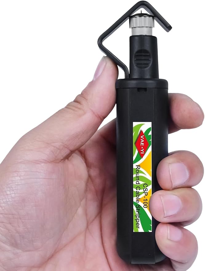 Elfcam짰 - Cable Stripper for the Outer Diameter 4.0mm to 29.0mm, Fiber Optic Cable Jacket Sheathing Removal and Stripping, Coaxial Cable Stripper, Automatic Cable Stranding Tool