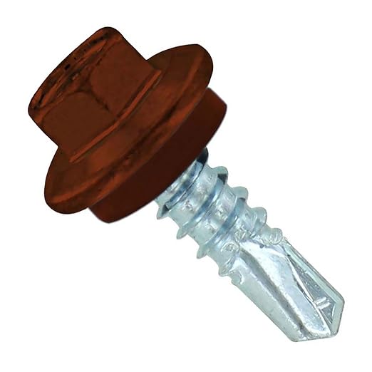 Fasteners Plus ST Fastening #12 x 3/4" Maxx Steelbinder Metal Roofing Screws Metal-to-Metal Brown (Pack of 250)