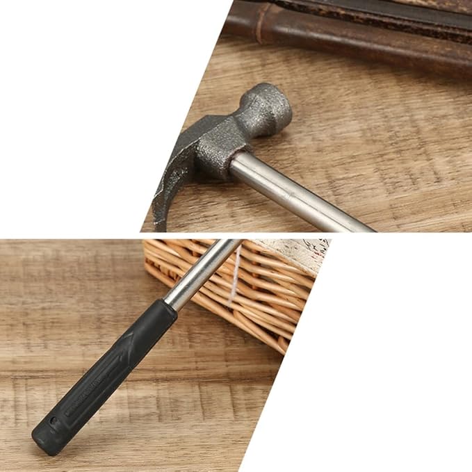 DOITOOL 5PCS Mini Hammer, Mini Claw Hammer 4oz Hammer Rubber Handle Household Carpet Wall Nail Remover with Non-Slip Shock Absorber for Home Maintainance