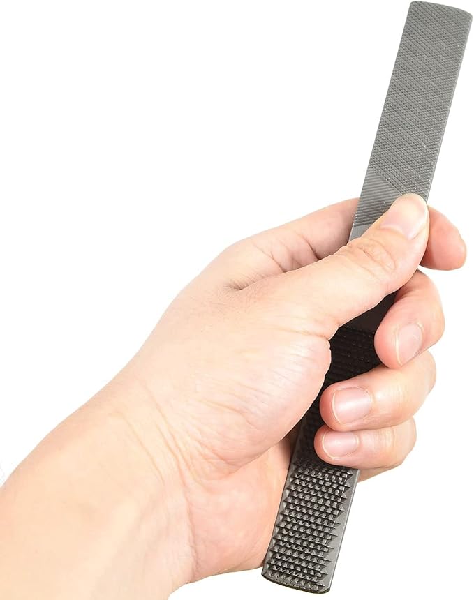 Wood Rasp File 4 Way Hand File and Round Rasp, Half Round Flat & Needle Files Wood Rasp Set for Sharping Wood and Metal Tools