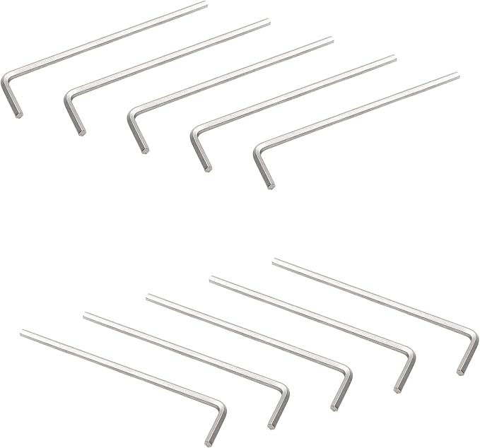 Litoexpe 10 Pieces 3/32" Hex Key Wrench, L Shape Allen Wrench, Chrome Vanadium Steel