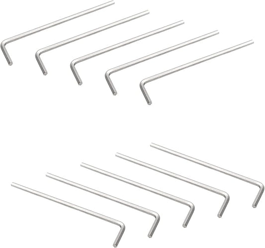 Litoexpe 10 Pieces 3/32" Hex Key Wrench, L Shape Allen Wrench, Chrome Vanadium Steel