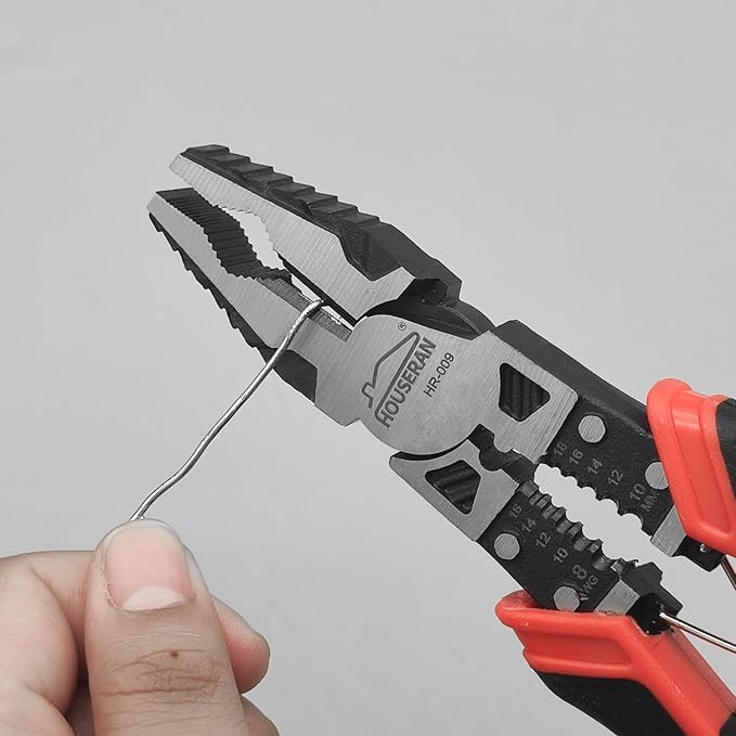 Pliers Set, HOUSERAN 3-Piece Plier Tool Set Including 8.3??Needle Nose Plierss, 8.3??Linemans pliers, 7.5??Diagonal Cutters, Spring Loaded with Safety Lock, Combination Plieres set