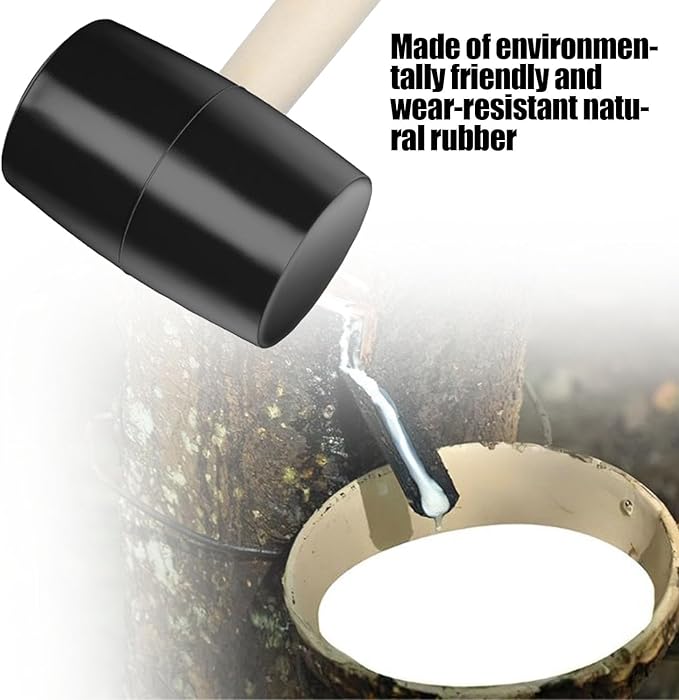 8 Oz Rubber Mallet Hammer,Small Mallet with Wood Handle,Double Faced Heavy Duty Rubber Head