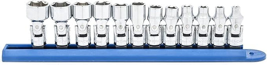 GEARWRENCH 12 Pc. 1/4" Drive 6 Pt. Flex Socket Set, Metric - 80311