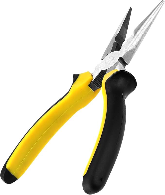 12 PCS 6 Inch Needle Nose Pliers Set, Long Nose Pliers with Wire Cutter, Mini Jewelry Needle Nose Pliers for Cutting Bending Wire Handmade Craft