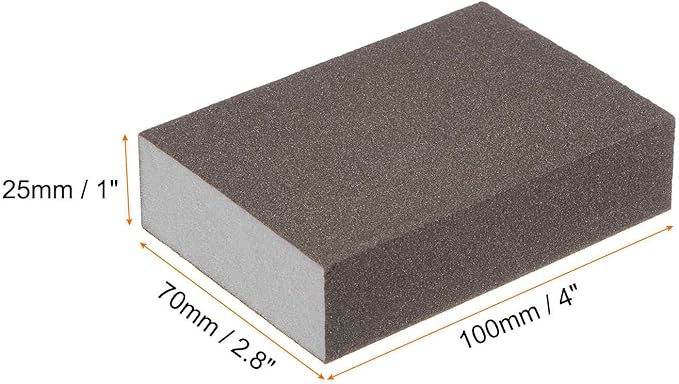 HARFINGTON 10pcs Superfine Sanding Sponge Blocks 800-1000 Grit Foam Sanding Block for Polishing Kitchen Metal Wood Drywall, 100x70x25mm