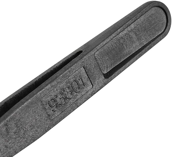 Black Plastic Slant Flat Tip Anti-static Tweezers 4.7 Inch Length 5pcs