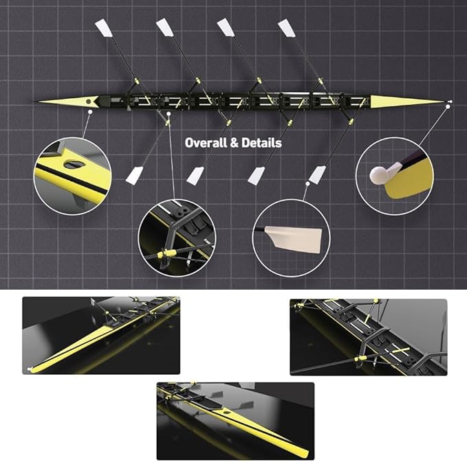 Rowing 8+ Alloy Model,a Birthday Present,Club Gifts,Souvenirs for Large-Scale competitions, Simulation Rowing Model