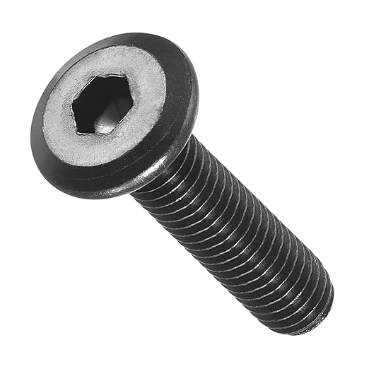METALLIXITY Flat Head Hex Socket Cap Screws Bolts(M6-1x25) 25Pcs, Steel Hex Socket Furniture Bolts Screws - for Furniture Woodworking Project, Black