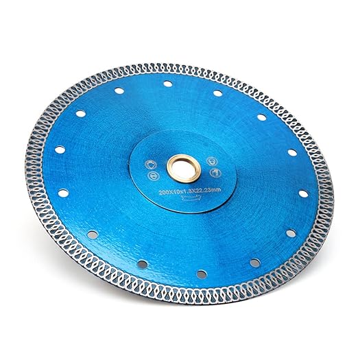 YIJING Super Thin 8" Wet Diamond Blade Super Thin Porcelain Tile Saw Blade Cutting for Granite Marble Ceramic Tile