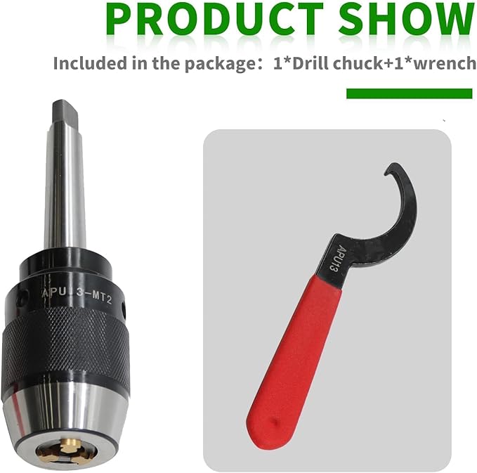 1/64"-1/2" Heavy Duty MT2 Shank Lathe Keyless Drill Chuck Special Titanium Jaws