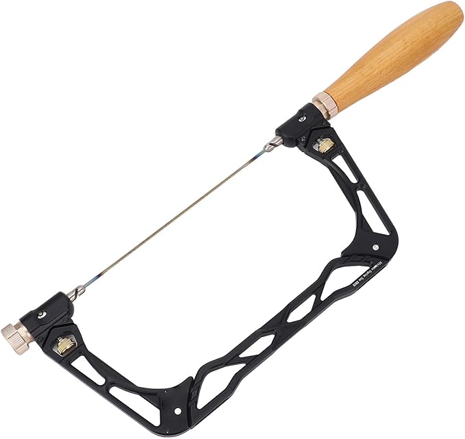 Coping Saw Kit Set,Woodworking U Shaped Aluminum Curved Saw Wooden Handle, for Woodworking, Plastic, Rubber, and Soft Metal Cutting
