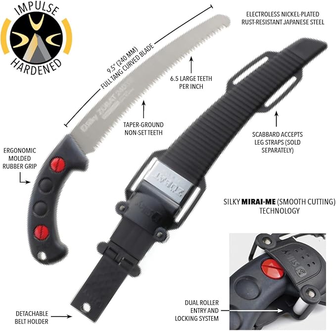 Silky ZUBAT Professional Curved Hand Saw 300mm Large Teeth (270-30)