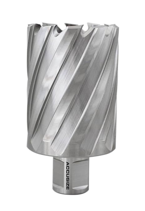 Accusize Industrial Tools 2-1/8'' by 2'' Cutting Depth H.S.S. Annular Cutter with 1 Pc Pilot Pin, 2081-2039Pin