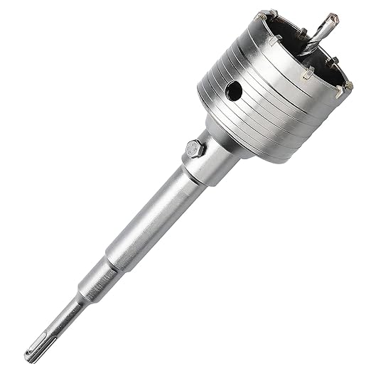 2-3/8 inch / 60mm Concrete Hole Saw with SDS Plus Shank Connecting Rod, 6.3mm Tungsten Carbide Tip for Concrete Cement Brick Wall