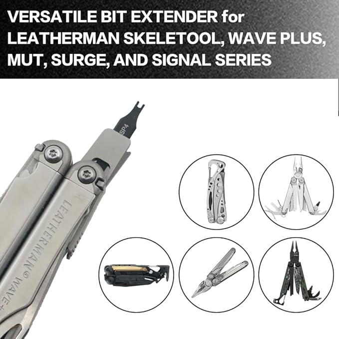 Security Bit Kit Set with Spanner Screwdrivers-SP4/SP6 Bit for Leatherman, Replacement Double-Ended Flat Screwdriver Bits for Leatherman Multi-Tool Accessories,S2 Steel (2Pack)
