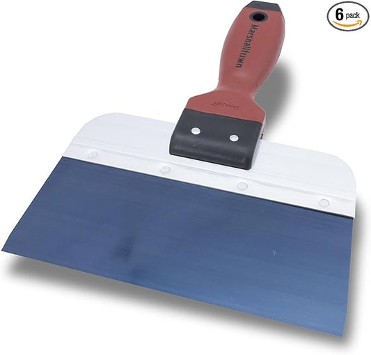 MARSHALLTOWN DuraSoft Taping Knife, 8 Inch Blue Steel Blade, Made in the USA, For Drywall Finishing, 3508D