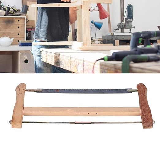 Teakwood Handsaws,Bow Saw Blade Frame Saw Blade Replacement Carpenter Hand Bow Wood Cutting Tool Woodworking Hardware ,Frame Saw Kit For Hack Saw Blade (Large (580Mm))