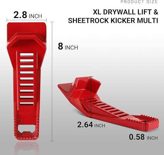 (2-Pack) Calvana XL Drywall Lift & Sheetrock Kicker Multi-Tool Set with Built-In Drywall Rasp Tool & Bottle Opener, Ideal for Wall Panels & Door Installation, XL Size Drywall Tools