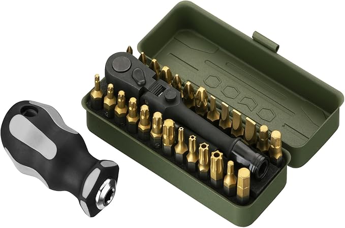KESI Tool Torx Bit Set 77-Piece, Fully Armed Bits Ratchet Set with 13-Piece 1/4" Dr. Low Profile Sockets, 1/4" Dr 29-piece, and 35-piece Multi Function Bit Set