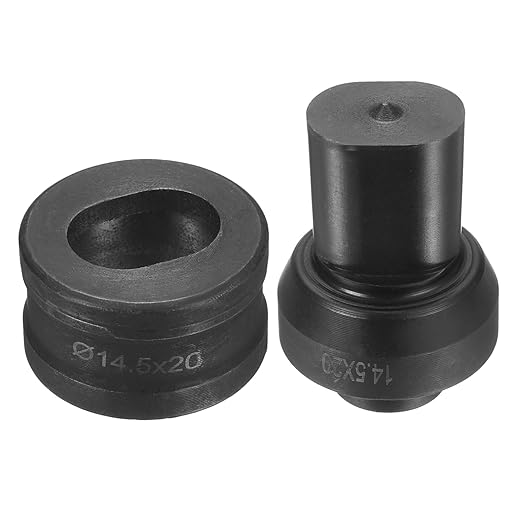 HARFINGTON Hydraulic Hole Punch Die 過14.5횞20mm Oval Hole 40Cr Steel Electric Punching Kit for CH60 Electric Punching Machine, Black