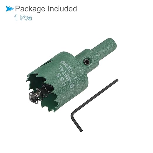 Bi-Metal Hole Saw, 32mm 1-1/4 Inch Dia Hole Saw, High Speed Steel Cutter - (Applications: for Wood Brass Zinc), 1-Pieces