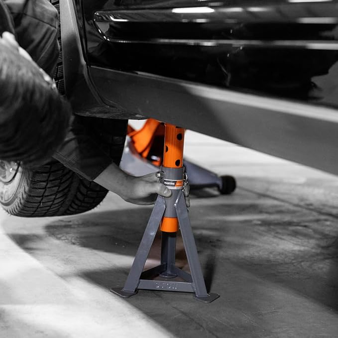 6.6-Ton Jack Stands (x2), Suited for All Passenger Vehicles, Pickup Trucks and Some Models Medium-Duty Trucks, Sold in Pair.