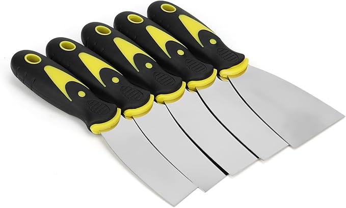 SHEUTSAN 15 PCS 3 Inch Stainless Steel Putty Knife, Drywall Spackle Knife, Wide Metal Putty Paint Scraper for Scraping Paint, Removing Wallpaper, Repairing Wall