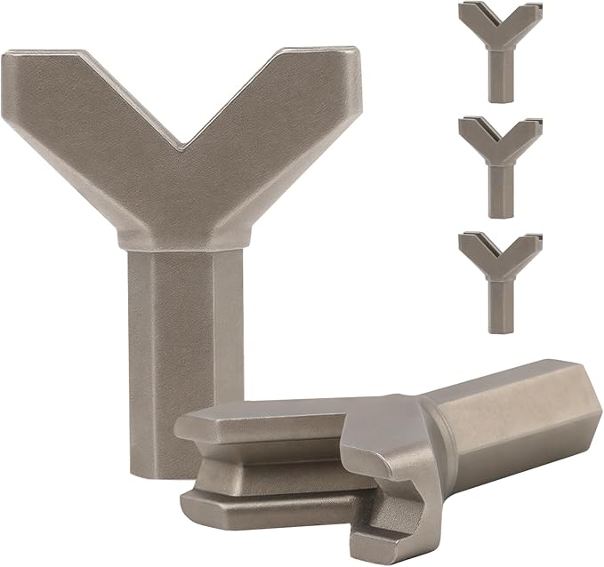 3 Pack 1/4 Inch Y Shank Slot Wing Nut Drill Bit, Y Cup Hook Driver/ Wing Nut Driver Bit/ Mug Hooks, Carbon Steel Power Wing Nut Driver Bit Set for Kitchen, Under Cabinet, Wall and Ceiling Hook Screw