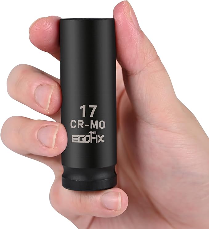 1/2" Drive Deep Impact Socket, 17mm Socket, CR-MO, Metric, 6 Point
