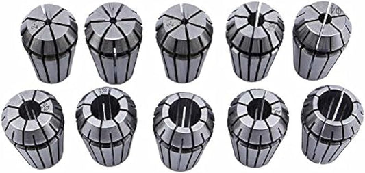 ER16 Collet Set 1-10mm 10 Pcs Self-Release High Clamping Force Spring Collet for CNC Engraving Machine & Milling Lathe Tool (65Mn Spring Steel)