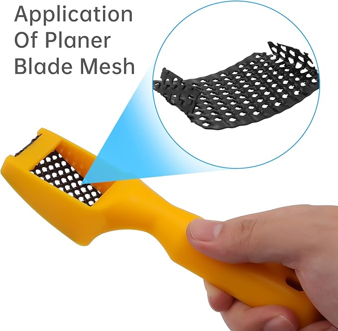 2-1/2" Curved Flat Standard Cut Replacement Blade, 4 Pack Steel Shaver Cheesegrater Rasp for Surform Pocket Plane, Dent Repairs, Wood Fiberglass, Shaping Curved Surfaces Hand Plane Scraper