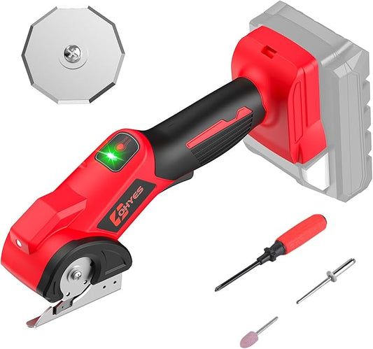 Cordless Electric Scissors Fit for Milwaukee 18v Battery 440RPM Fabric Cutter For Cardboard Carpet Plastic(Battery not included, Added replacement blade)