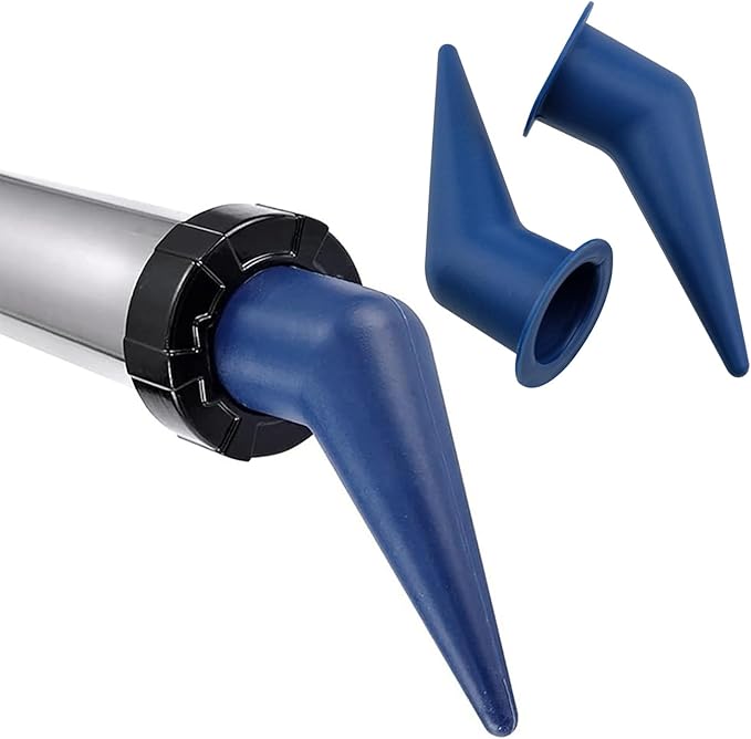 Lovelysp 6PCS Blue sausage grout gun gap-filling tool sausage gun tip 3.93 inches long used for filling seams sealing cracks and bonding materials