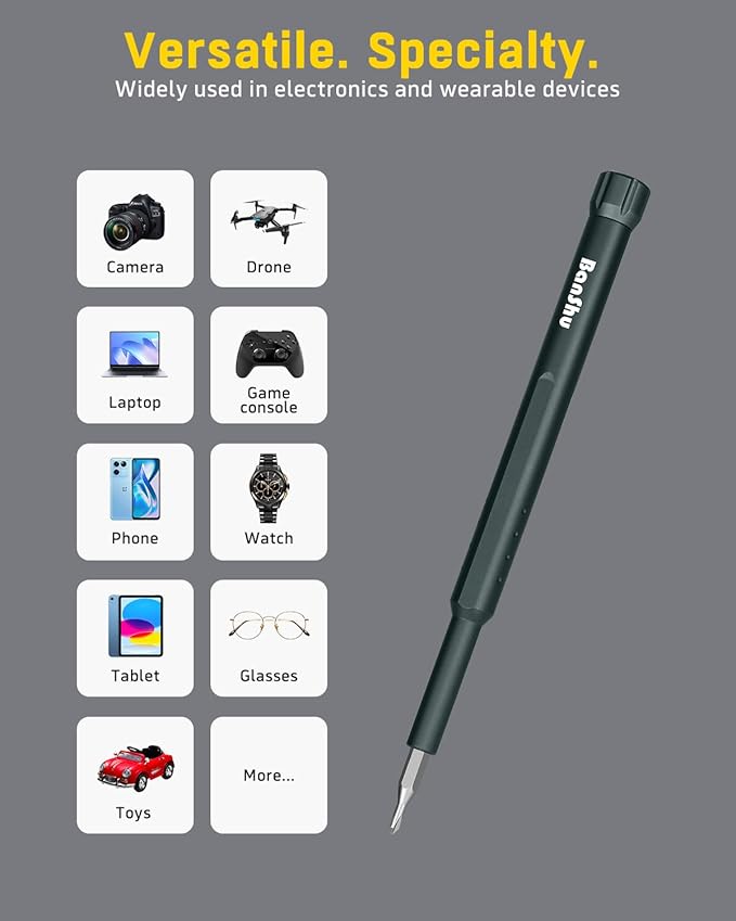 Banshu Mini Screwdriver Set, 46 in 1 Small Screwdriver Set with Case, Magnetic Precision Screwdriver with Torx Star Flathead Phillips for Glasses, Watch, Phone, Laptop, Macbook, PC, Camera, PS5, Toys