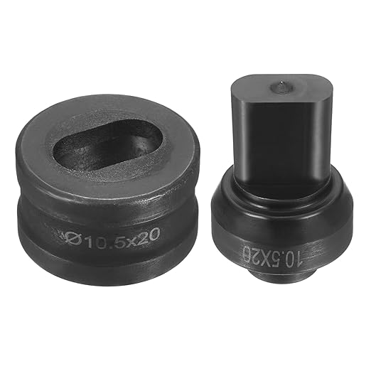 HARFINGTON Hydraulic Hole Punch Die 過10.5횞20mm Oval Hole 40Cr Steel Electric Punching Kit for CH60 Electric Punching Machine, Black