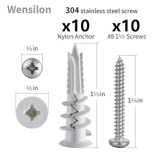 Self-Drilling Drywall Anchors Assortment Kit ??182 Pcs for Concrete, Drywall,sheetrock Anchors竊?and Sheetrock ??Heavy Duty Wall Anchors for Easy Installation, No Drill Bit Required