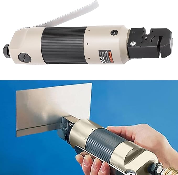 Pneumatic Straight Punch Flange Tool, Auto Body Air Hole Punch and Crimper Flange Tool Sheet Metal Flanging, Car Repair
